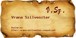 Vrana Szilveszter névjegykártya
