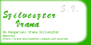 szilveszter vrana business card